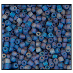 12/0 Matte Tr. Capri Blue Iris 3-Cut Czech Seed Bead (10 Hanks) Preciosa #61100M
