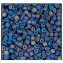 12/0 Matte Tr. Capri Blue Iris 3-Cut Czech Seed Bead (10 Hanks) Preciosa #61100M