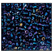 12/0 Transparent Capri Blue Iris 3-Cut Czech Seed Bead (10 Hanks) Preciosa #61100