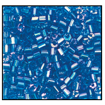11/0 Transparent Aqua Iris 2 Cut Czech Seed Bead (1/2 Kilo) Preciosa #61150