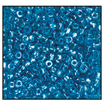 9/0 Luster Transparent Sky Blue 3-Cut Czech Seed Bead (10 Hanks) Preciosa #66150