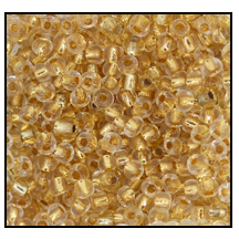 11/0 24 Kt Gold Lined Crystal Czech Seed Bead (1/4 Kilo) Preciosa #68104