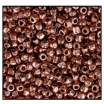 12/0 Metallic Dark Rose Gold 3-Cut Czech Seed Bead (Hank) Preciosa #68305