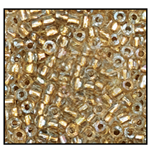 9/0 Gold Lined Crystal AB 3-Cut Czech Seed Bead (10 Hanks) Preciosa #68506