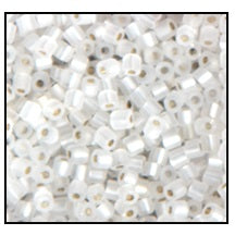 11/0 Matte Silver Lined Crystal 2 Cut Czech Seed Bead (1/2 Kilo) Preciosa #78102M