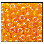 8/0 Transparent Tangerine Iris Czech Seed Bead (1/2 Kilo) Preciosa #81060