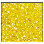 9/0 Opaque Yellow Luster 3-Cut Czech Seed Bead (10 Hanks) Preciosa #88110
