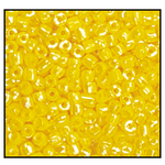 9/0 Opaque Dark Yellow Luster 3-Cut Czech Seed Bead (10 Hanks) Preciosa #88130