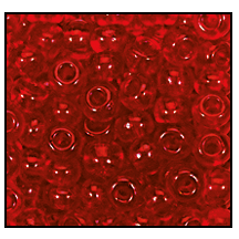 11/0 Transparent Dark Red Czech Seed Bead (10 Gm, Hank, 1/2 Kilo) #CSG325