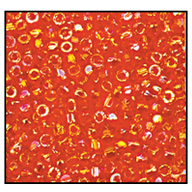 9/0 Transparent Orange Iris 3-Cut Czech Seed Bead (10 Hanks) Preciosa #91030