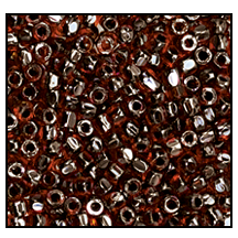 9/0 Black Lined Dark Orange 3-Cut Czech Seed Bead (10 Hanks) Preciosa #91033