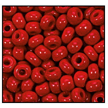 9/0 Opaque Dark Red Czech Seed Bead (1/2 Kilo) Preciosa #93210
