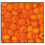 6/0 Matte Op. Orange Iris Czech Seed Bead (1/2 Kilo) Preciosa #94140M