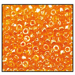 9/0 Luster Transparent Orange 3-Cut Czech Seed Bead (10 Hanks) Preciosa #96000