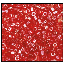 10/0 Luster Transparent Red 2 Cut Czech Seed Bead (1/2 Kilo) Preciosa #96070