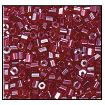 11/0 Luster Transparent Dark Red 2 Cut Czech Seed Bead (1/2 Kilo) Preciosa #96090