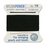 Black Griffin Nylon Size 10 Needle End Bead Cord #CGF502