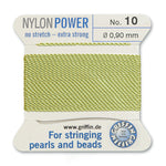 Jade Green Griffin Nylon Size 10 Needle End Bead Cord (40 Pcs) #BCNJA10G