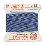 Blue Griffin Silk Size 12 Needle End Bead Cord (30 Pcs) #BCSBL12G
