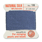 Blue Griffin Silk Size 16 Needle End Bead Cord (30 Pcs) #BCSBL16G