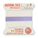 Lilac Griffin Silk Size 0 Needle End Bead Cord (30 Pcs) #BCSLI00G