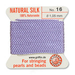 Lilac Griffin Silk Size 16 Needle End Bead Cord (30 Pcs) #BCSLI16G
