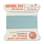 Turquoise Griffin Silk Size 7 Needle End Bead Cord (30 Pcs) #BCSTQ07G