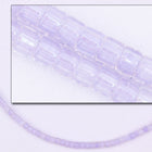 DB080- 11/0 Pale Lavender Lined Crystal AB Delica Beads
