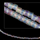DB082- 11/0 Light Pink Lined Crystal AB Delica Beads