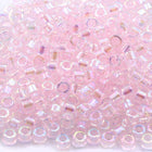 DB082- 11/0 Light Pink Lined Crystal AB Delica Beads