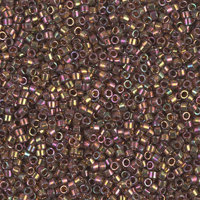 DB126- 11/0 Pink Luster Light Olive Delica Beads