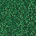 DB688- 11/0 Semi Matte Silver Lined Kelly Green Miyuki Delica Beads (10 Gm, 50 Gm, 250 Gm)