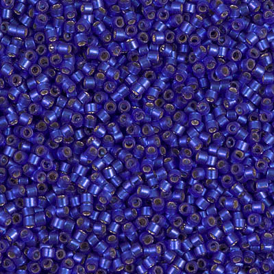 DB696- 11/0 Semi Matte Silver Lined Cobalt Miyuki Delica Beads (10 Gm, 50 Gm, 250 Gm)