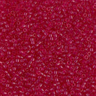 DB775- 11/0 Dyed Transparent Matte Fuchsia Miyuki Delica Beads (10 Gm, 50 Gm, 250 Gm)
