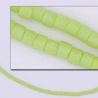 DB876- 11/0 Matte Opaque Neon Green Iris Miyuki Delica Beads (10 Gm, 50 Gm, 250 Gm)