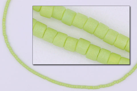 DB876- 11/0 Matte Opaque Neon Green Iris Miyuki Delica Beads (10 Gm, 50 Gm, 250 Gm)
