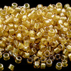 DB911- 11/0 Topaz Lined Light Topaz Miyuki Delica Beads (10 Gm, 50 Gm, 250 Gm)