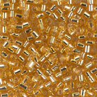 DBL042- 8/0 Silver Lined Gold Miyuki Delica Beads (10 Gm, 50 Gm, 250 Gm)