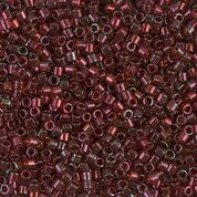 DB105- 11/0 Gold Luster Dark Red Delica Beads