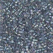 DB111- 11/0 Transparent Grey Luster AB Delica Beads
