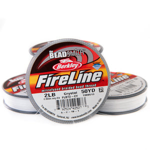 2 Lb. Crystal White Fireline 50 Yard Roll (5 Pcs)