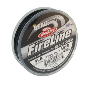 4 Lb. Black Satin Fireline 50 Yard Roll (4 Pcs)