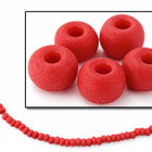 11/0 Matte Opaque Red Czech Seed Bead (1/2 Kilo) Preciosa #93190M