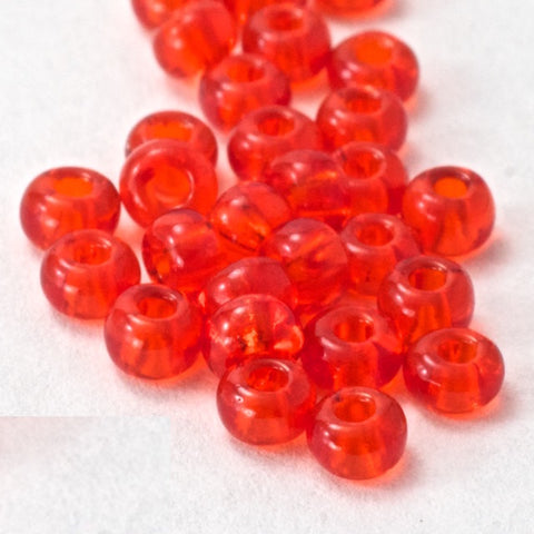 12/0 Transparent Light Red Czech Seed Bead (1/2 Kilo) Preciosa #90050