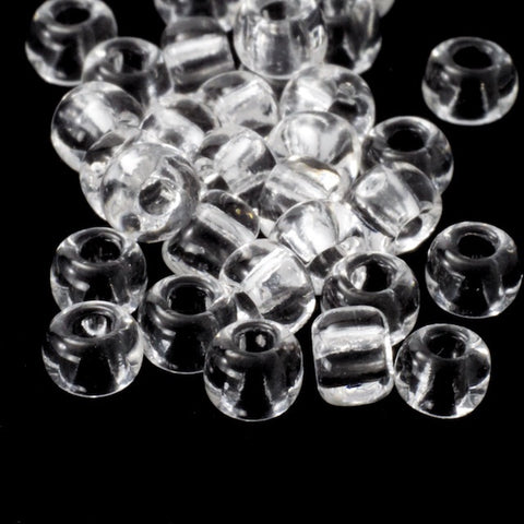 9/0 Transparent Crystal Czech Seed Bead (1/2 Kilo) Preciosa #00050