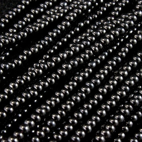 9/0 Opaque Black Czech Seed Bead (1/2 Kilo) Preciosa #23980
