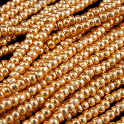 13/0 Metallic Gold Czech Seed Bead (1/2 Kilo) Preciosa #18305