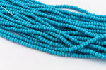 13/0 Opaque Blue Turquoise Czech Seed Bead (1/2 Kilo) Preciosa #63080