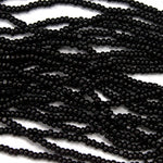 15/0 Opaque Black Charlotte Cut Czech Seed Bead (1/2 Kilo) Preciosa #23980