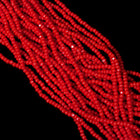 15/0 Opaque Chinese Red Charlotte Cut Czech Seed Bead (1/2 Kilo) Preciosa #93170